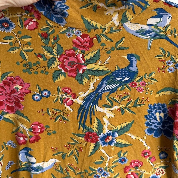 Maeve Anthropologie Minuit Mockneck Peacock Floral Turtleneck size S - Picture 4 of 4